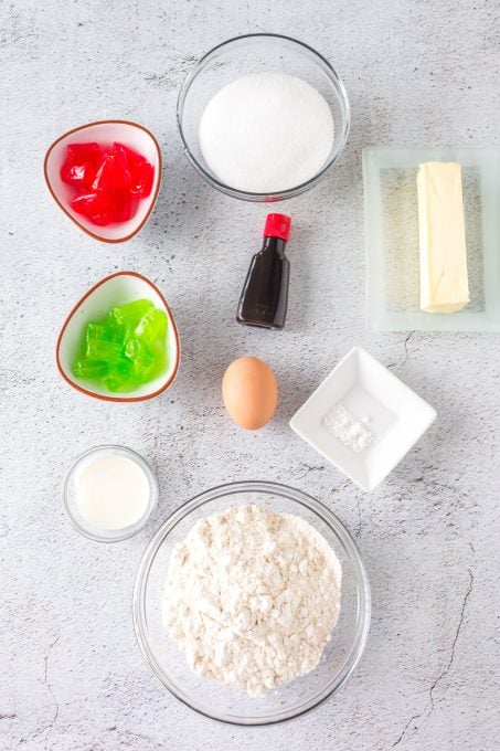 Ingredients for Stained Glass Cookies