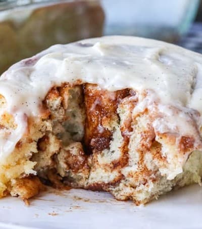 The gooey inside of a cinnamon roll.