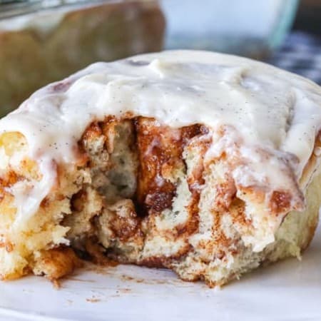 The gooey inside of a cinnamon roll.