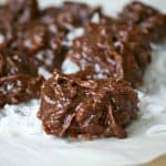 These Chocolate coconut cookies are flour-less cookies that are chewy, chocolatey, sweet and delicious. You can't stop at just one!