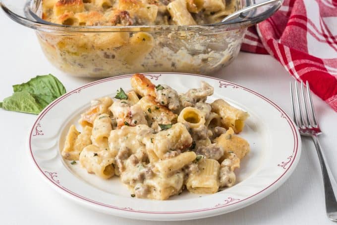 Sausage Alfredo Rigatoni