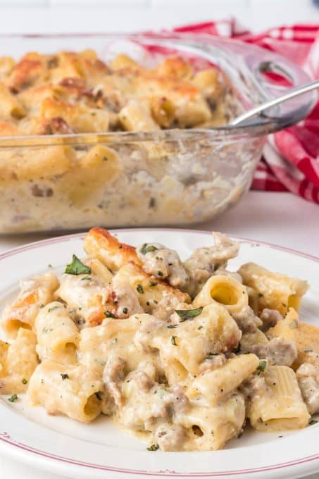 Sausage Alfredo Rigatoni