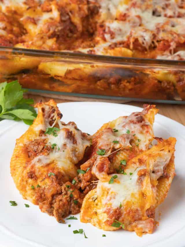 Cheesy Baked Stuffed Shells