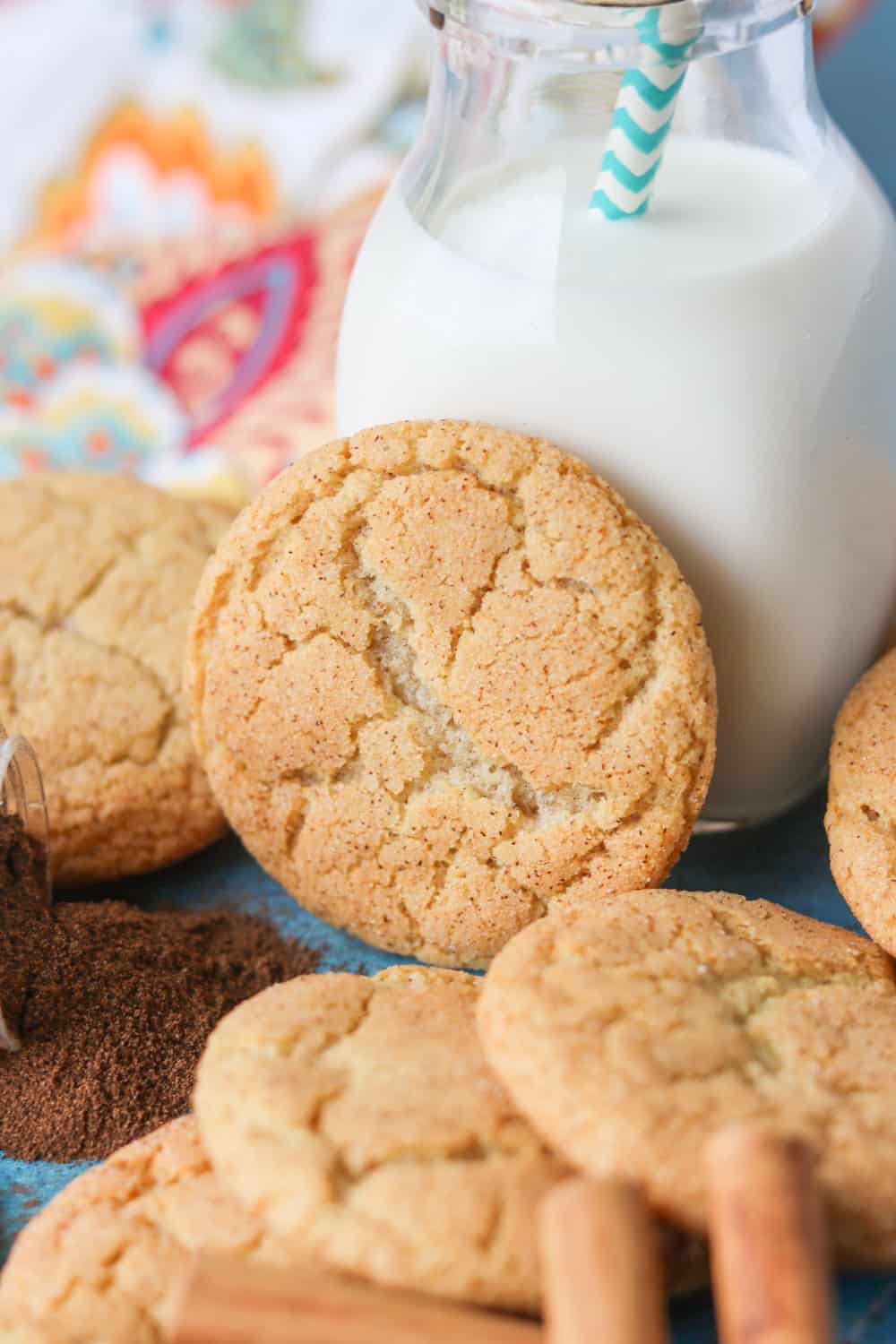 Chai Snickerdoodle Cookies - The classic snickerdoodle cookie with the all the spices of a great chai latte. Warming cardamom, sweet cinnamon and a kick of clove and ginger makes these just right for a chilly autumn day!