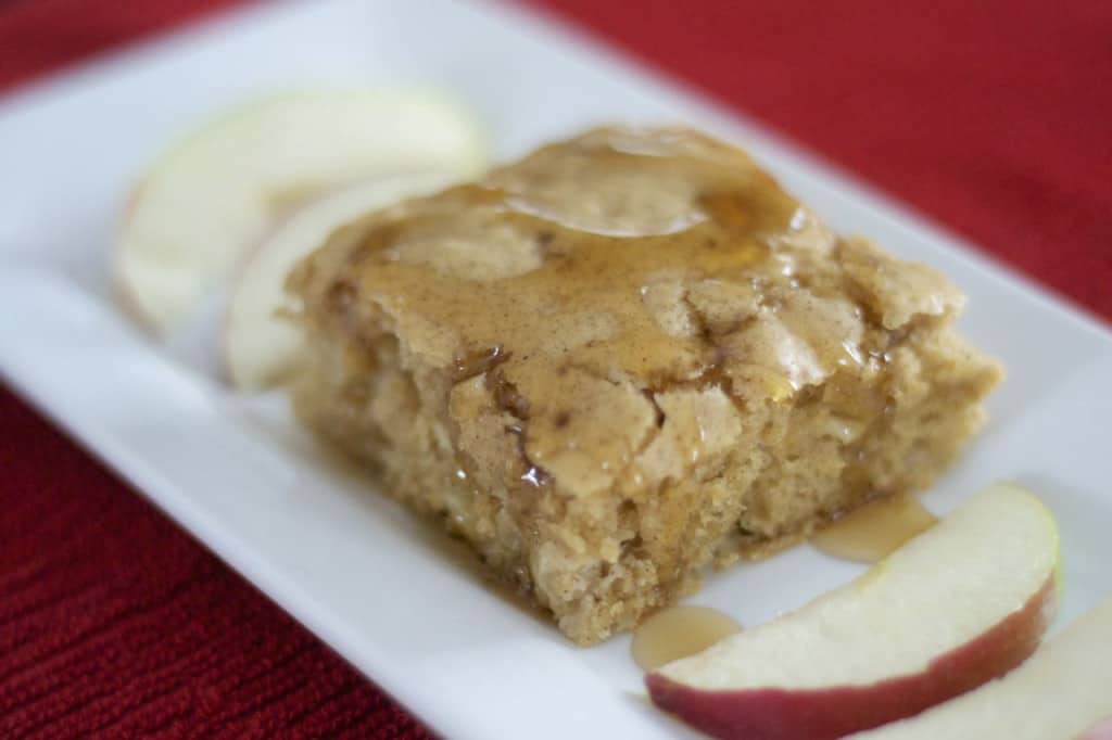 Baked Apple Cinnamon Pancake - the comforting tastes of apples and cinnamon in a pancake you bake in the oven. No need to stand at the stove to flip!