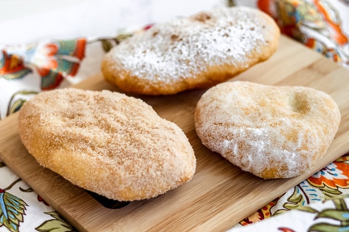 Fried dough on the go, from a woman who's on the go