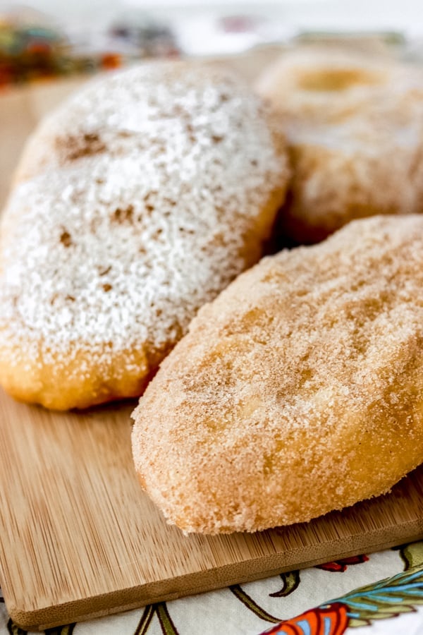 A cinnamon-sugar Doughboy or Fried Dough