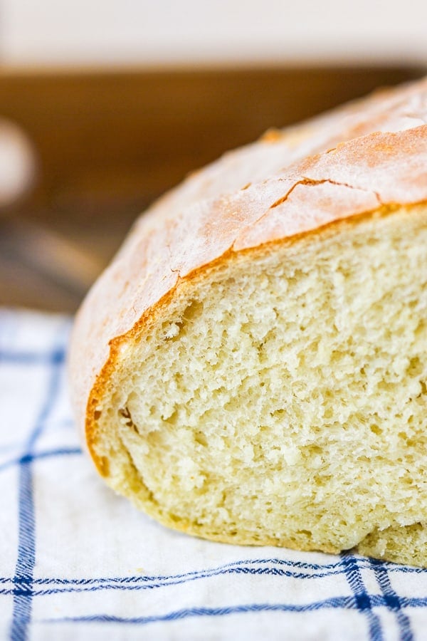 A loaf of Grandma's Italian Bread.