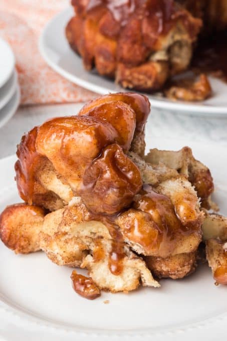 Pieces of cinnamon sugar bread dough.