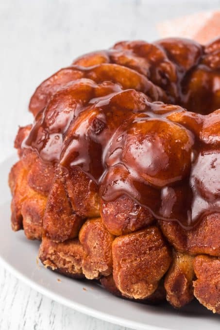 Melted brown sugar on cinnamon sugar bread dough.