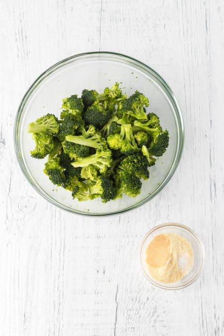 Dry ingredients with broccoli.