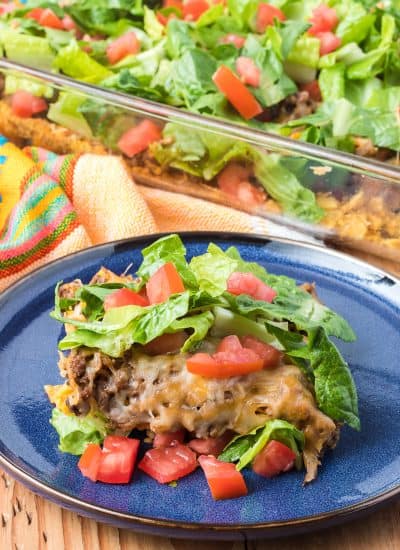 A taco beef casserole.