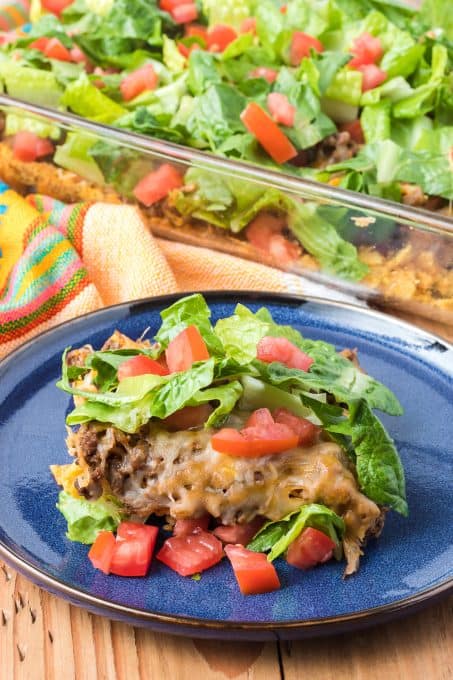 A taco beef casserole.