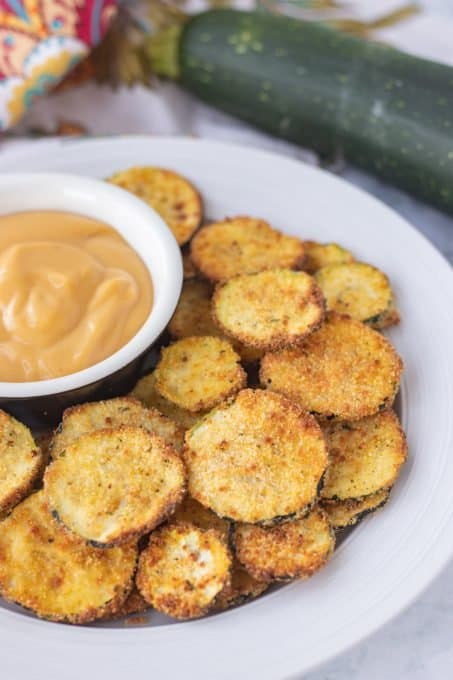 Zucchini Chips in the Air Fryer or Oven!