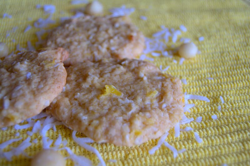 Tropical Cookies - a soft cookie made with crushed pineapple, coconut and macadamia nuts!