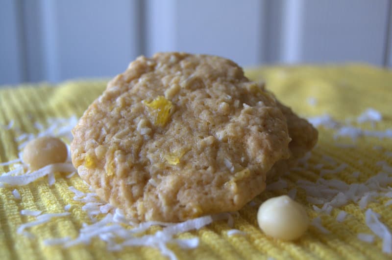 Tropical Cookies - a soft cookie made with crushed pineapple, coconut and macadamia nuts!