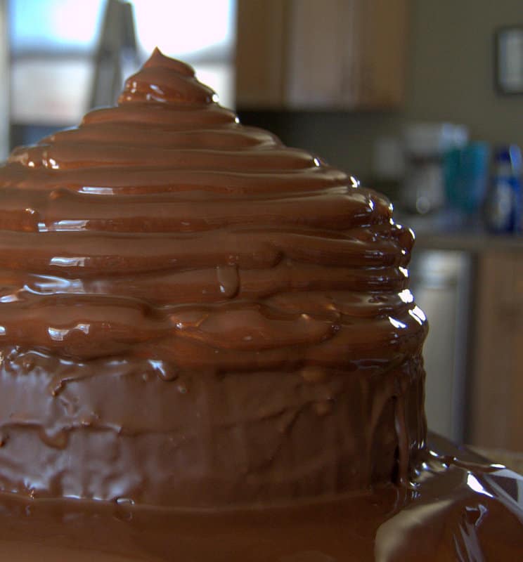 Neapolitan Hi-Hat Cake - a brownie, a strawberry cake, and Cool Whip. Delicious! From Surprise-Inside Cakes Cookbook