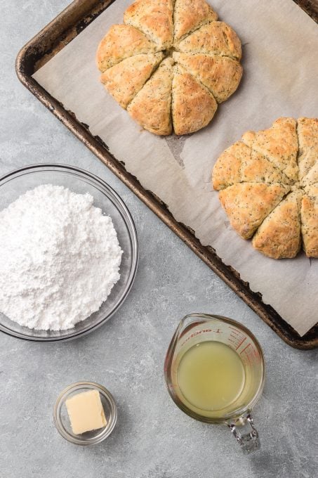 Lemon Scones before they are glazed.