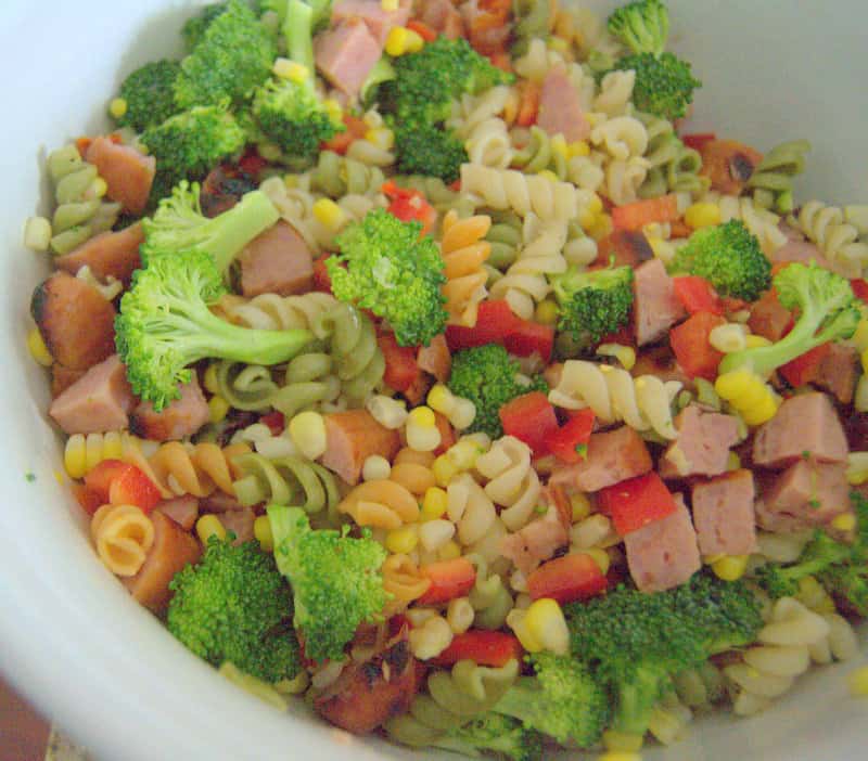 Sausage Veggie Pasta Salad - a hearty side or complete meal with a great combination of flavors!