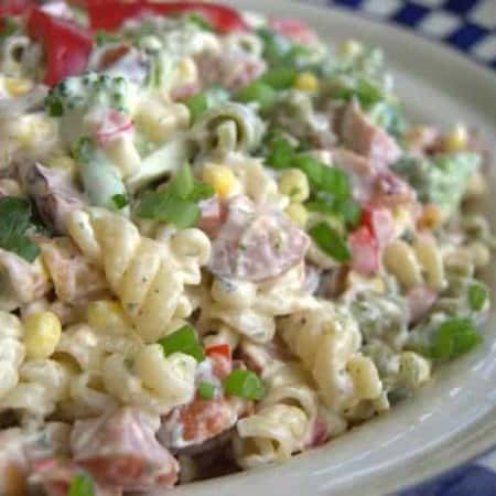 Sausage Veggie Pasta Salad - a hearty side or complete meal with a great combination of flavors!