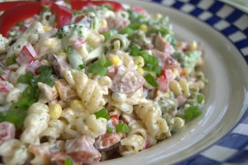 Sausage Veggie Pasta Salad - a hearty side or complete meal with a great combination of flavors!