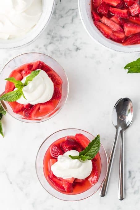 An easy, simple yet delicious summer strawberry dessert.