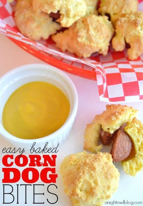 Easy Baked Corn Dog Bites