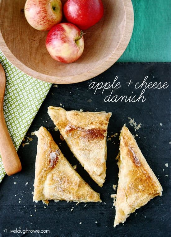 Apple and Cheese Danish with livelaughrowe.com