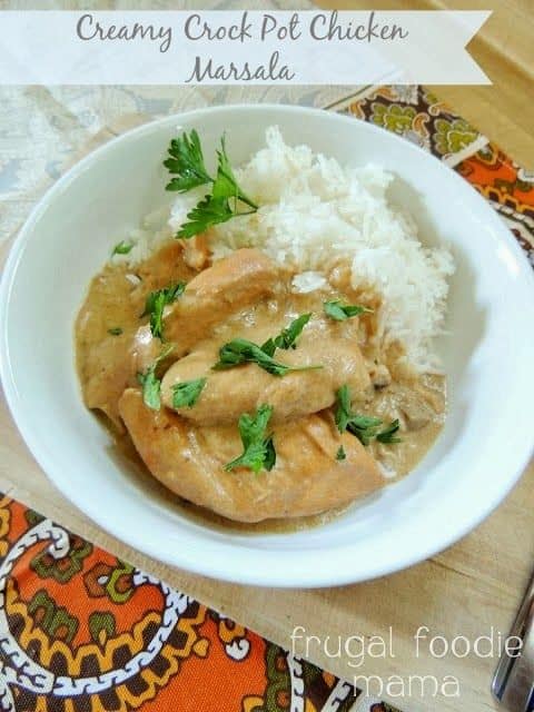 Creamy Crock Pot Chicken Marsala