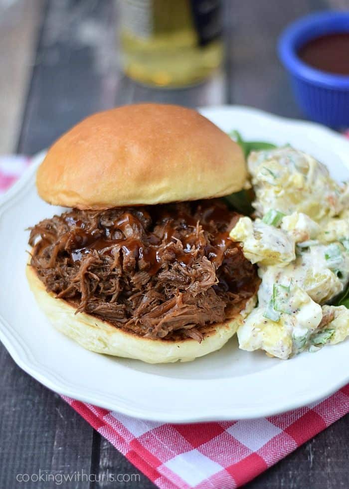 Slow Cooker Barbecue Beef Sandwiches