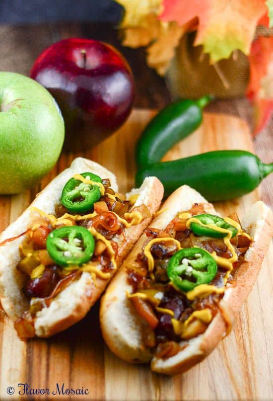 Braised Brats with Apples and Onions