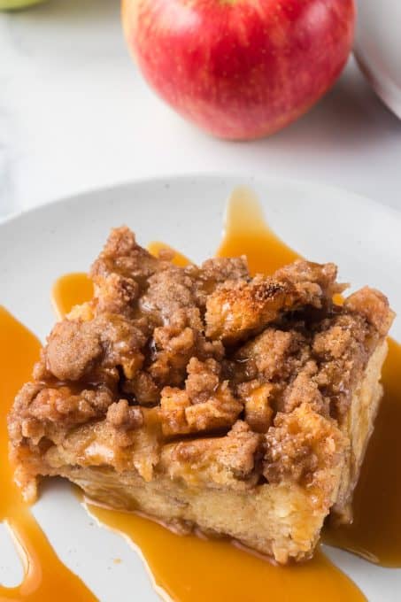 Baked Caramel Apple French Toast.