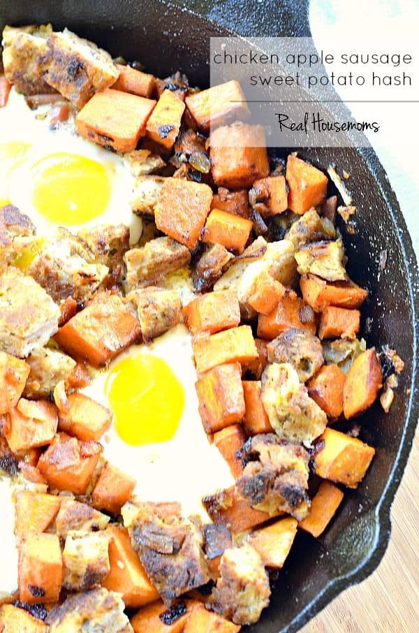 Chicken Apple Sausage and Sweet Potato Hash