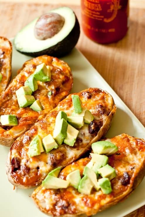 Chili Stuffed Potato Skins