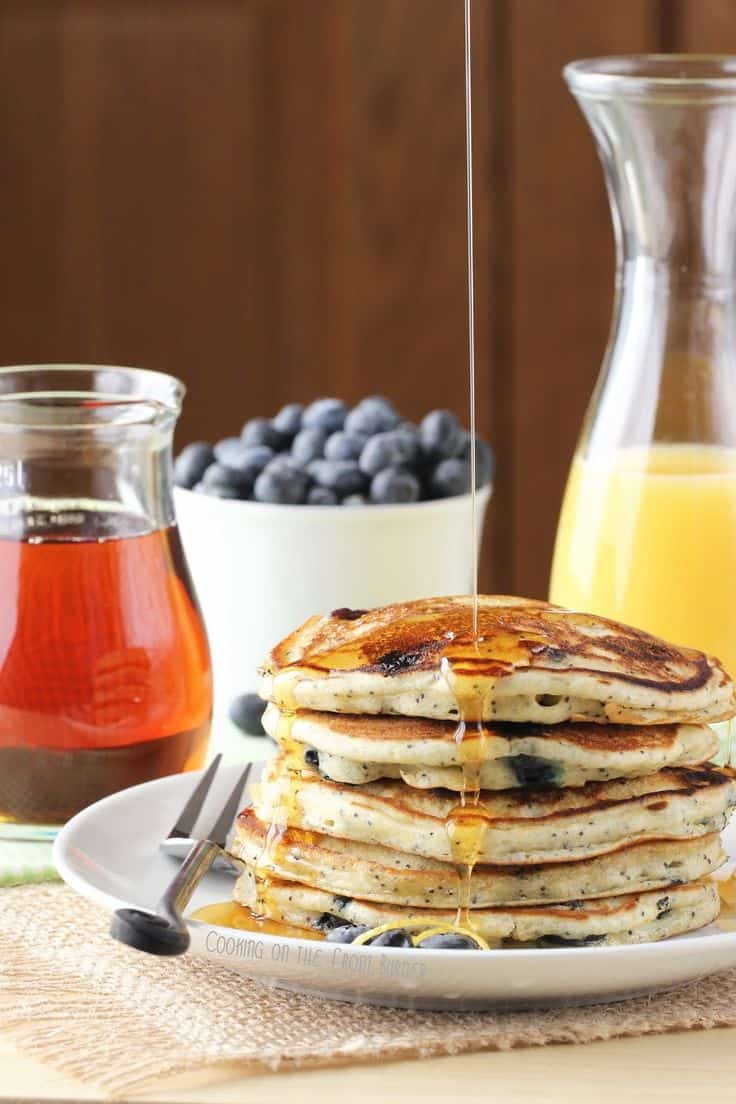 Lemon Blueberry Poppy Seed Pancakes