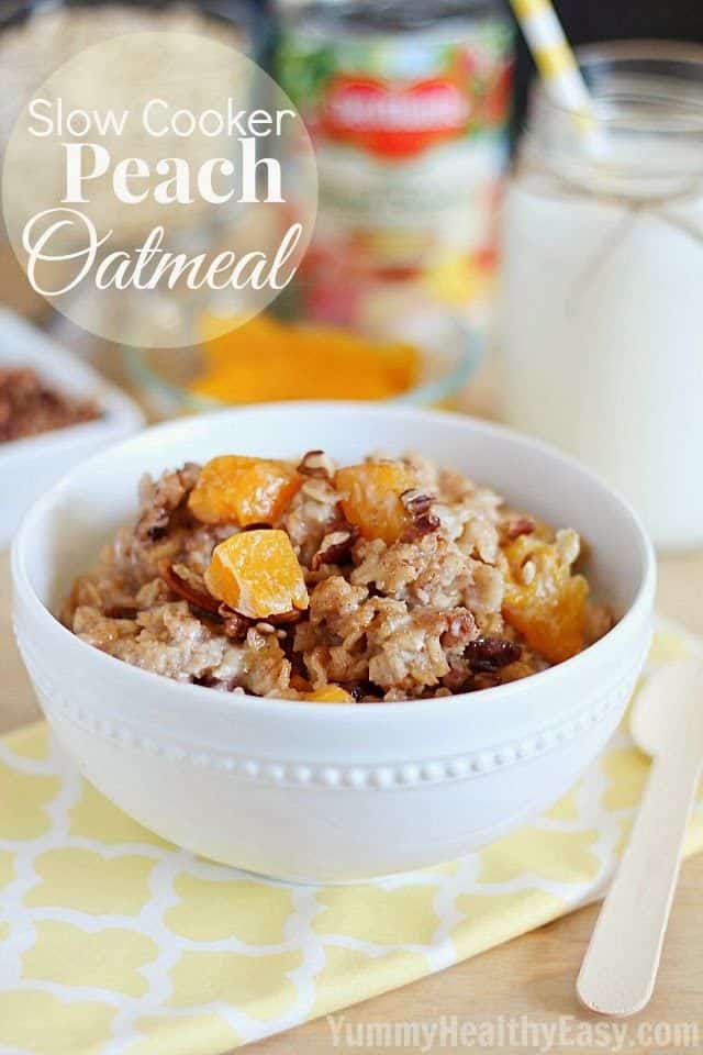 Slow Cooker Peach Oatmeal