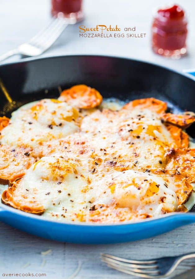 Sweet Potato and Mozzarella Egg Skillet