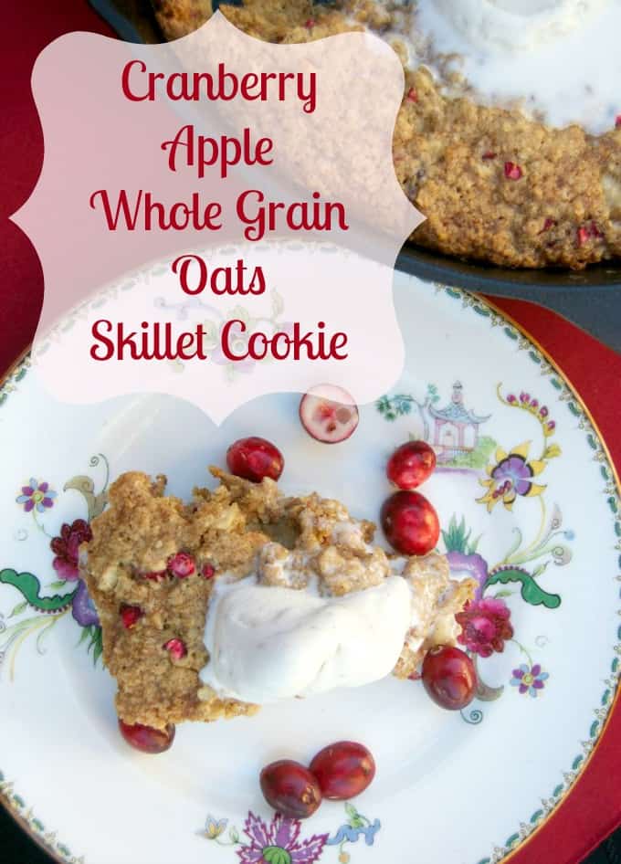 Fresh cranberries and apple combined with Quaker Oats, cinnamon and more baked in a skillet to make a delicious and fun holiday dessert!