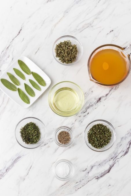 Ingredients for Herb Roasted Turkey.