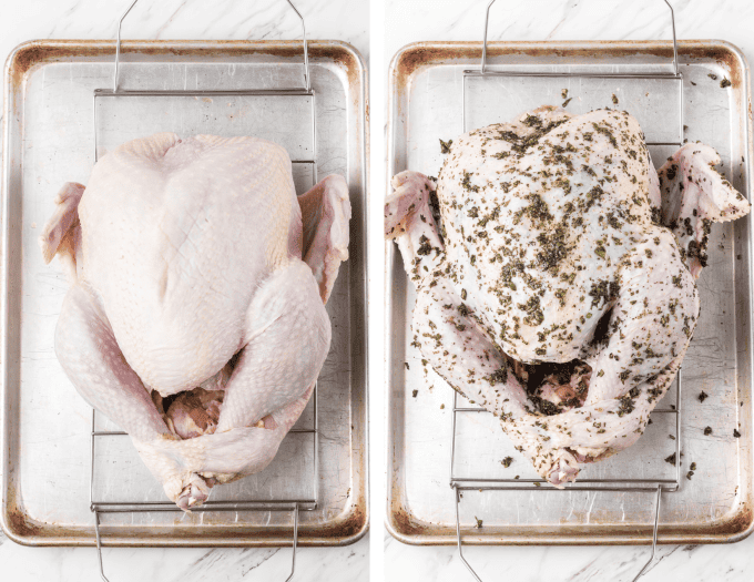 2nd set of process photos for Herb Roasted Turkey.