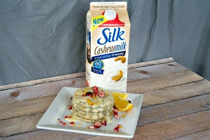 The perfect breakfast - Cranberry Pancakes with Orange Cream Cheese Frosting!