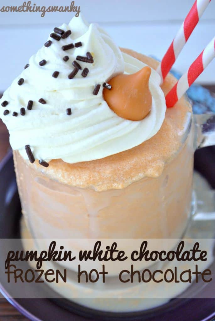 Pumpkin White Chocolate Frozen Hot Chocolate