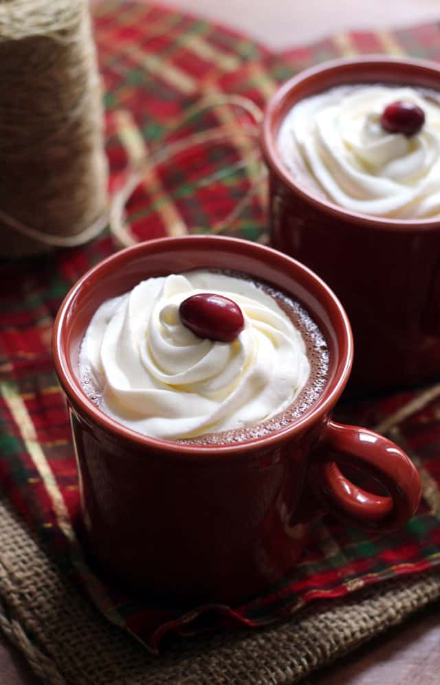 cranberry cinnamon hot chocolate