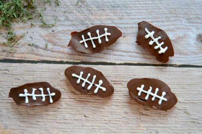 Deflated Footballs - cute chocolate footballs made with chocolate and fun to serve for Game Day!