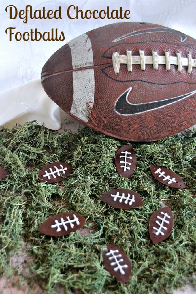 Deflated Footballs - cute chocolate footballs made with chocolate and fun to serve for Game Day!