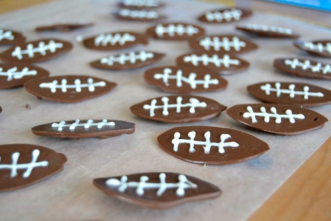 Deflated Footballs - cute chocolate footballs made with chocolate and fun to serve for Game Day!