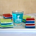 Game Day Jelly Shots - cubes of flavored gelatin in your favorite team colors spiked with flavored vodka for extra fun!