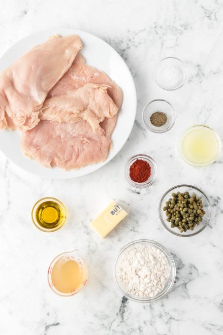 Ingredients for Chicken Piccata