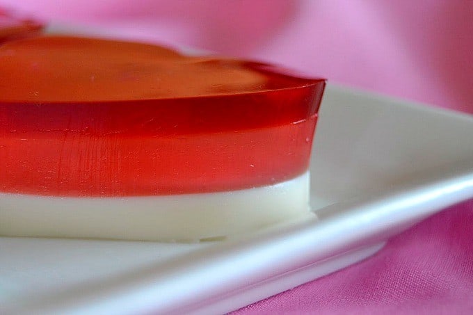 JELL-O Valentine Hearts - a layered gelatin treat for your sweet this holiday.