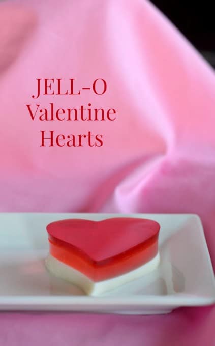 JELL-O Valentine Hearts - a layered gelatin treat for your sweet this holiday.